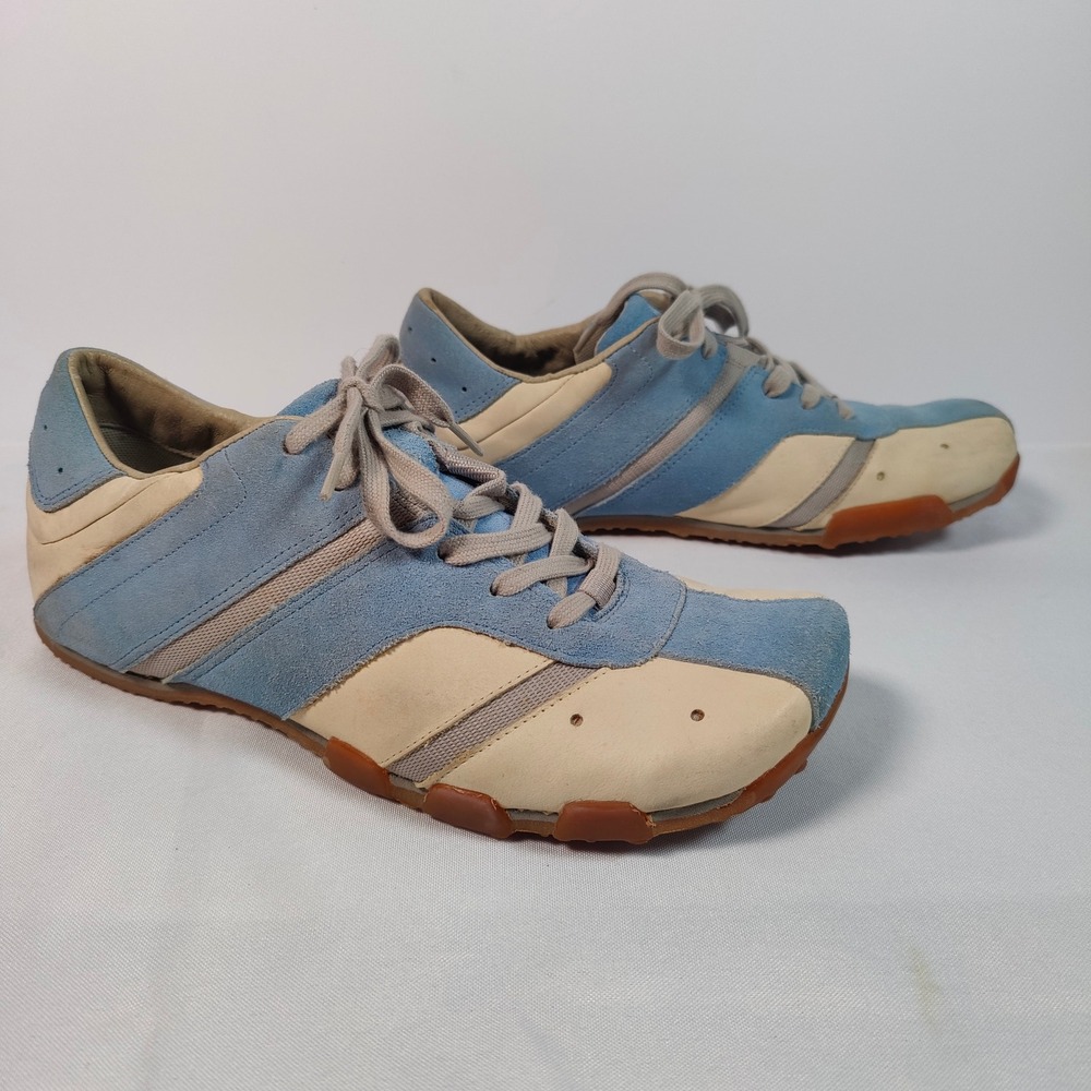 Vintage Y2K Diesel Low Profile Sneakers Blue Suede Retro Driving Shoes Shaela 9